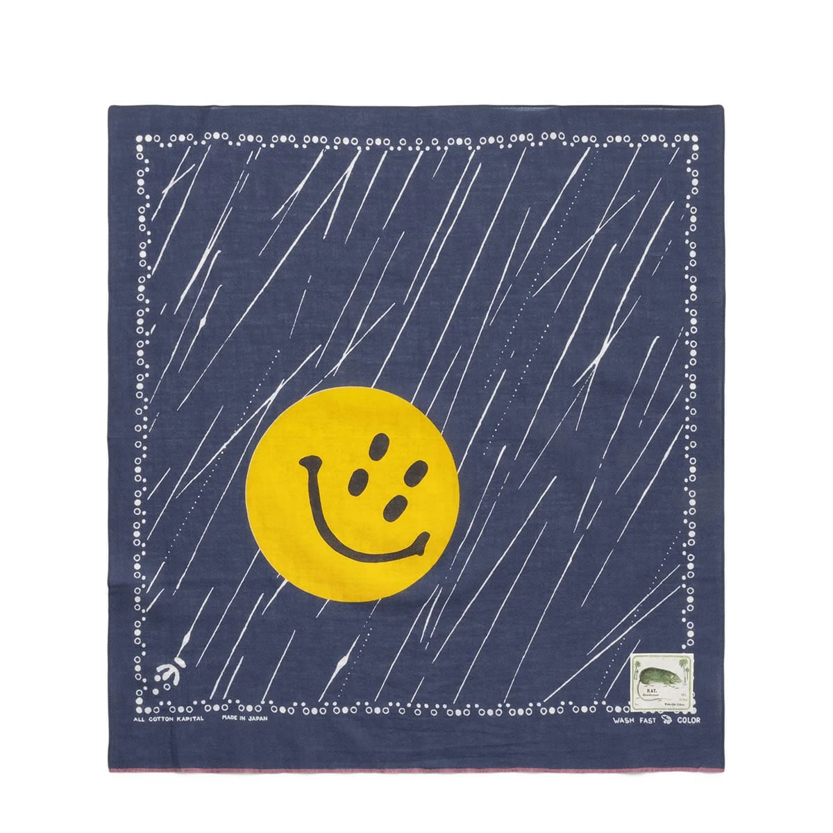 FASTCOLOR SELVEDGE BANDANA (RAIN SMILE) - Image 2