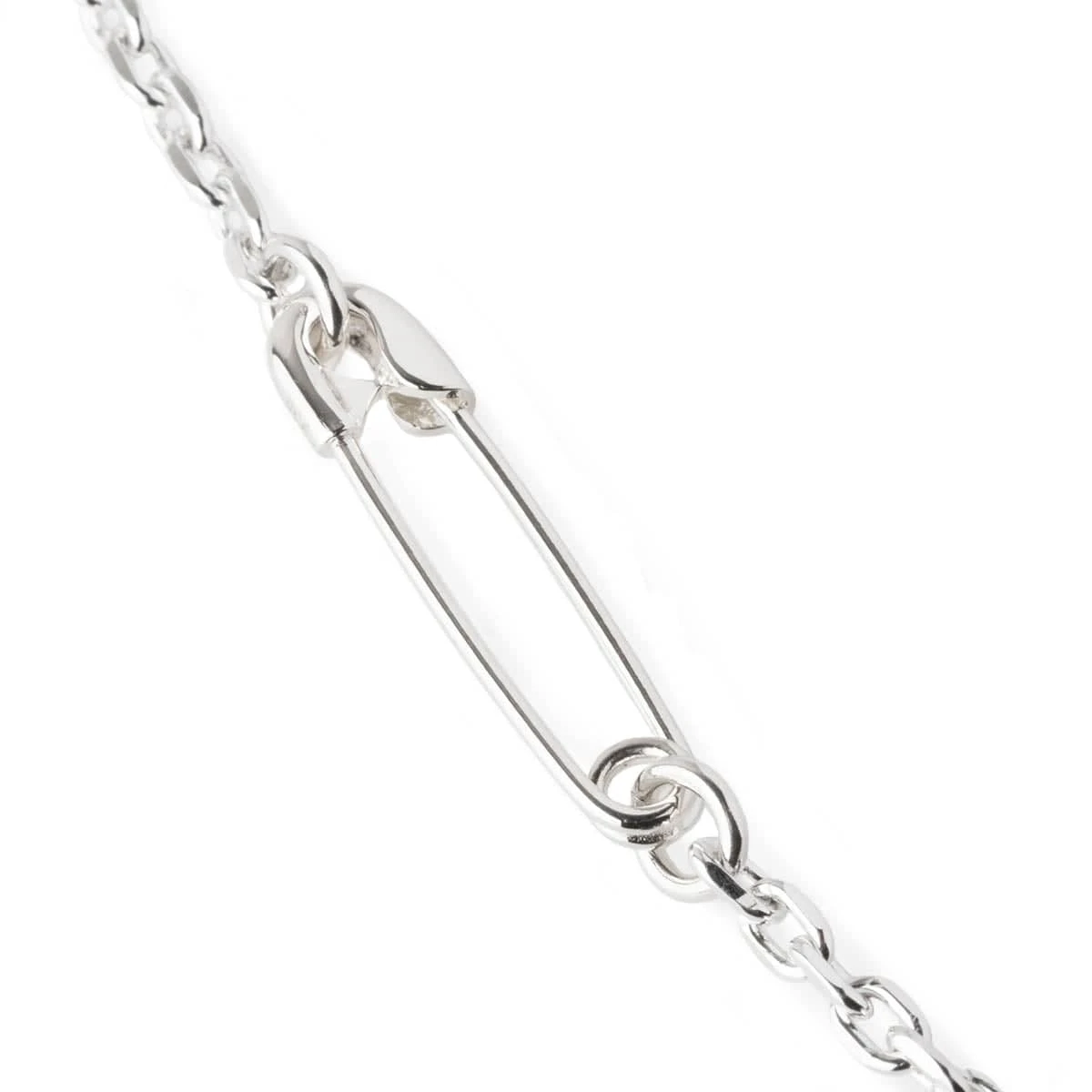 SILVER SAFETY PIN NECKLACE - Image 2