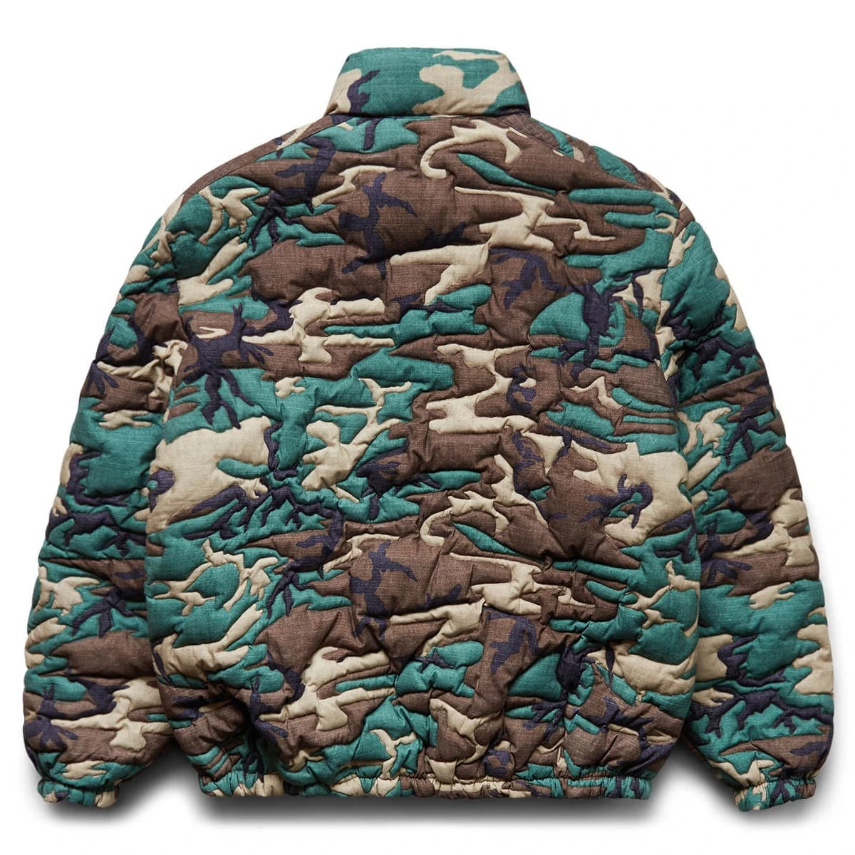 ERL WOVEN CAMO QUILTED PUFFER COAT - Image 2